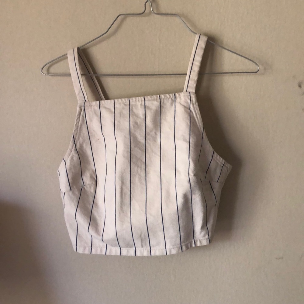 Topshop striped crop top